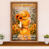 Gardening Poster Home Décor Wall Art | Girl Sunflowers | Gift for Gardener, Plants Lover