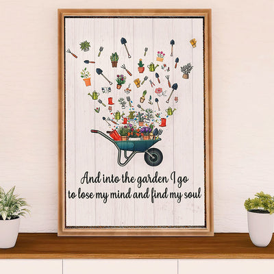 Gardening Poster Home Décor Wall Art | Find My Soul | Gift for Gardener, Plants Lover