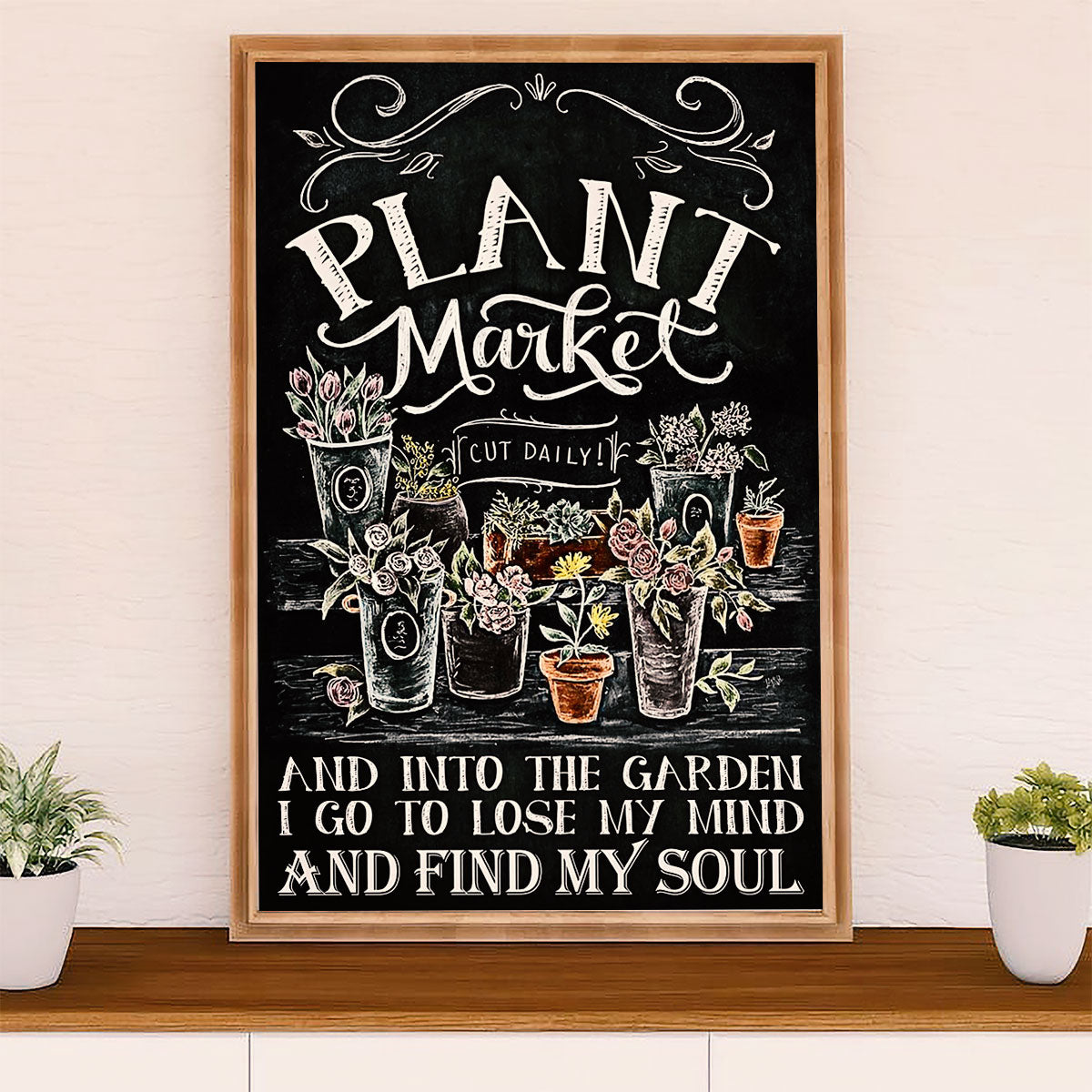 Gardening Poster Home Décor Wall Art | Plant Market | Gift for Gardener, Plants Lover