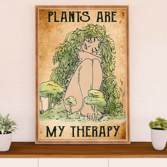 Gardening Poster Home Décor Wall Art | My Therapy | Gift for Gardener, Plants Lover