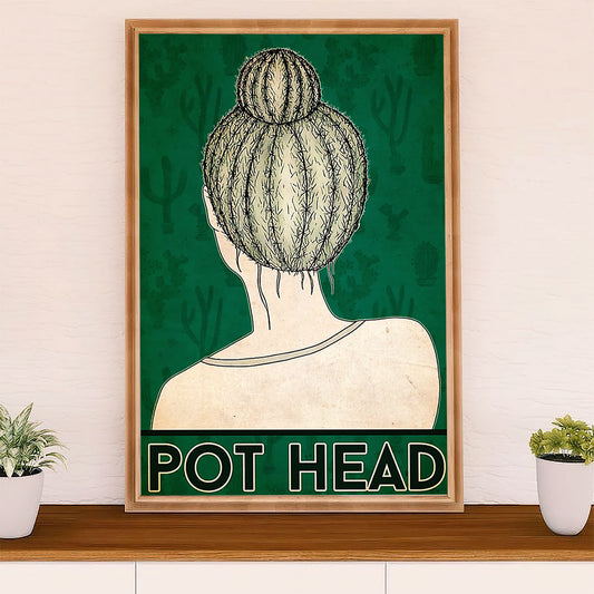 Gardening Poster Home Décor Wall Art | Funny Pot Head | Gift for Gardener, Plants Lover
