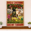 Gardening Poster Home Décor Wall Art | Loves Dogs & Gardening | Gift for Gardener, Plants Lover