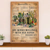 Gardening Poster Home Décor Wall Art | Works With Her Hands | Gift for Gardener, Plants Lover