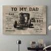 To My Dad You Are Appreciated, Gift for Dad from Son Lanscape Poster And Canvas Birthday Gift Home Decor Wall Art Visual Art