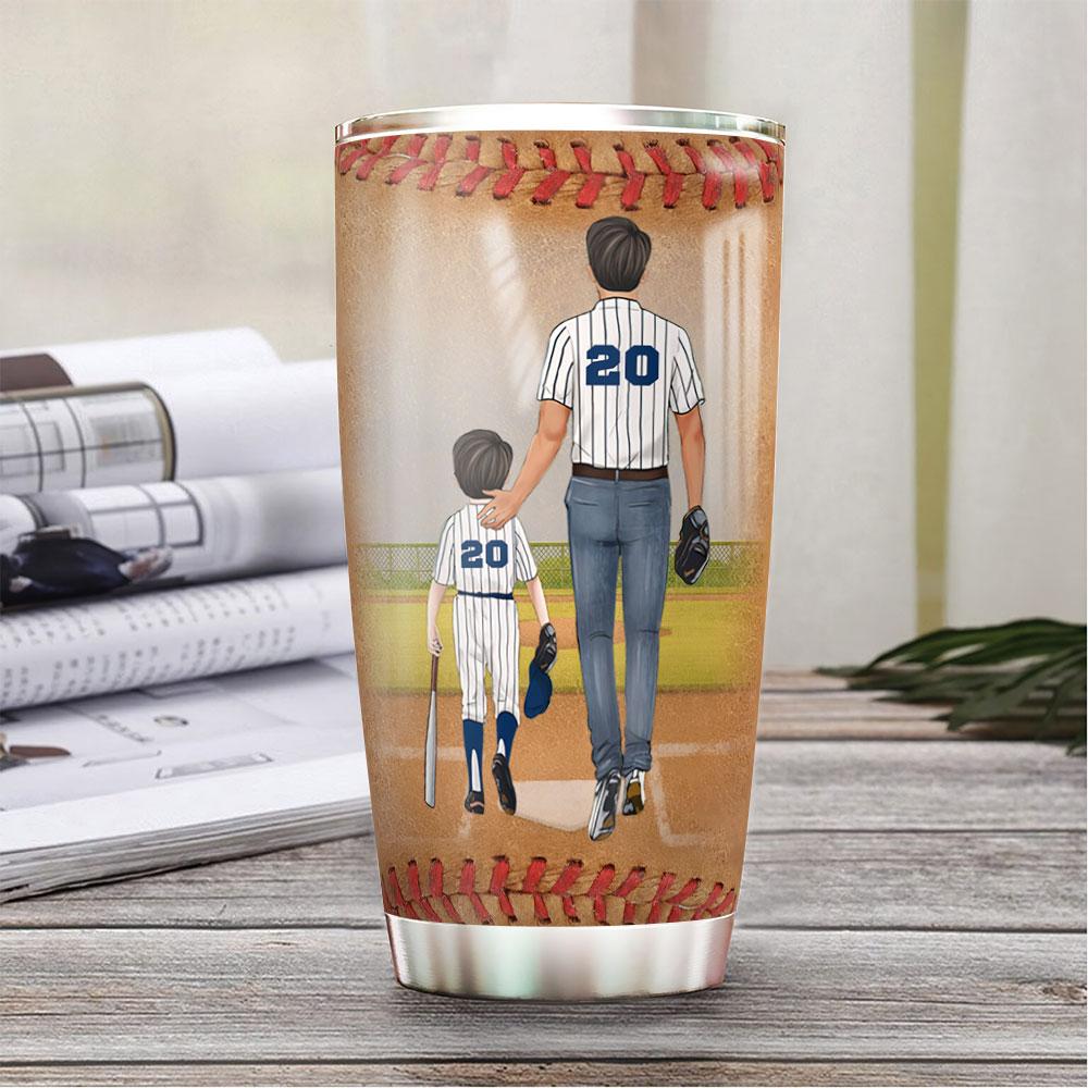 Baseball Dad And Son Forever And Always Personalized KD2 HLLZ1905003Z Stainless Steel Tumbler - MostSuit