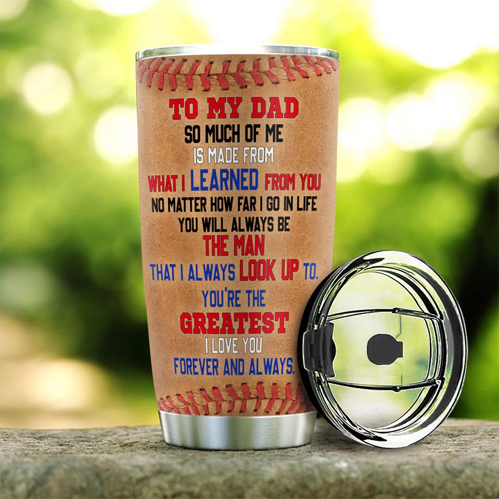 Baseball Dad And Son Forever And Always Personalized KD2 HLLZ1905003Z Stainless Steel Tumbler - MostSuit