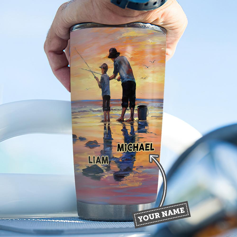 Fishing Dad Teach Me Everything Personalized KD2 ABLZ1905007Z Stainless Steel Tumbler - MostSuit
