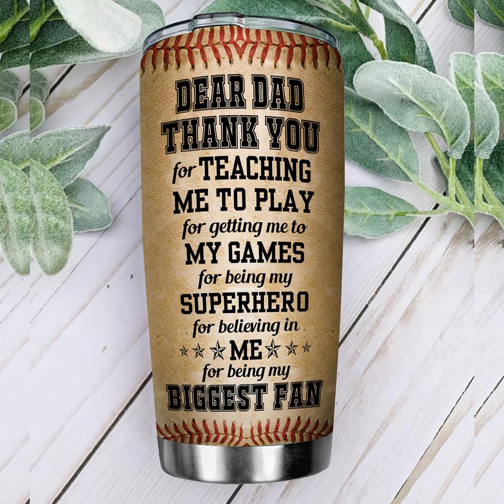 Baseball Dad Biggest Fan Of His Sons Personalized KD2 ABLZ2005002Z Stainless Steel Tumbler - MostSuit
