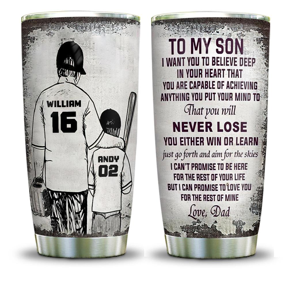 My Baseball Son Personalized KD2 ABLZ2105022Z Stainless Steel Tumbler - MostSuit