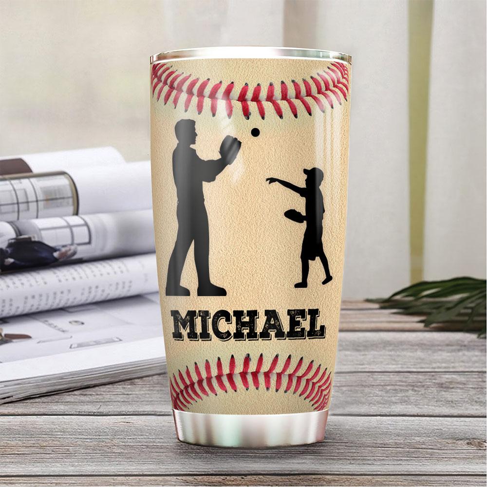 Baseball Full Time Dad Personalized HLLZ2505002Z Stainless Steel Tumbler - MostSuit