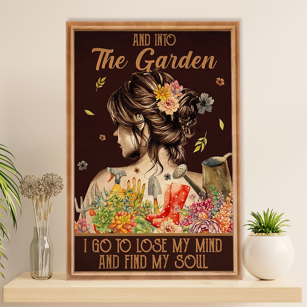 Gardening Poster Home Décor Wall Art | Lose My Mind | Gift for Gardener, Plants Lover
