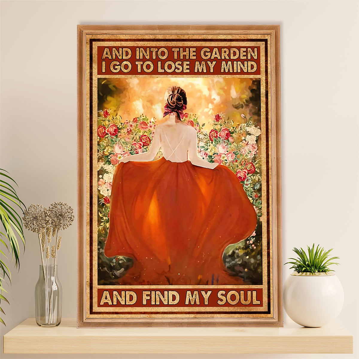 Gardening Poster Home Décor Wall Art | Garden Princess | Gift for Gardener, Plants Lover