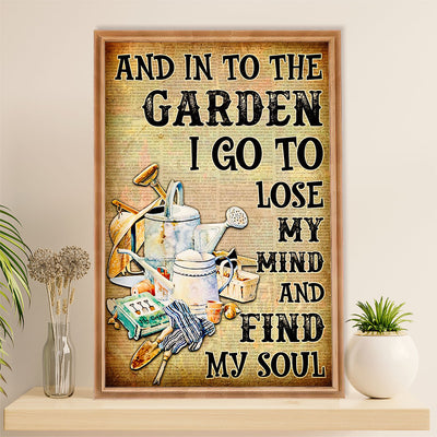 Gardening Poster Home Décor Wall Art | Into the Garden | Gift for Gardener, Plants Lover