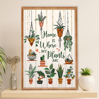 Gardening Poster Home Décor Wall Art | Where My Plants Are | Gift for Gardener, Plants Lover