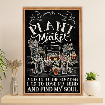 Gardening Poster Home Décor Wall Art | Plant Market | Gift for Gardener, Plants Lover