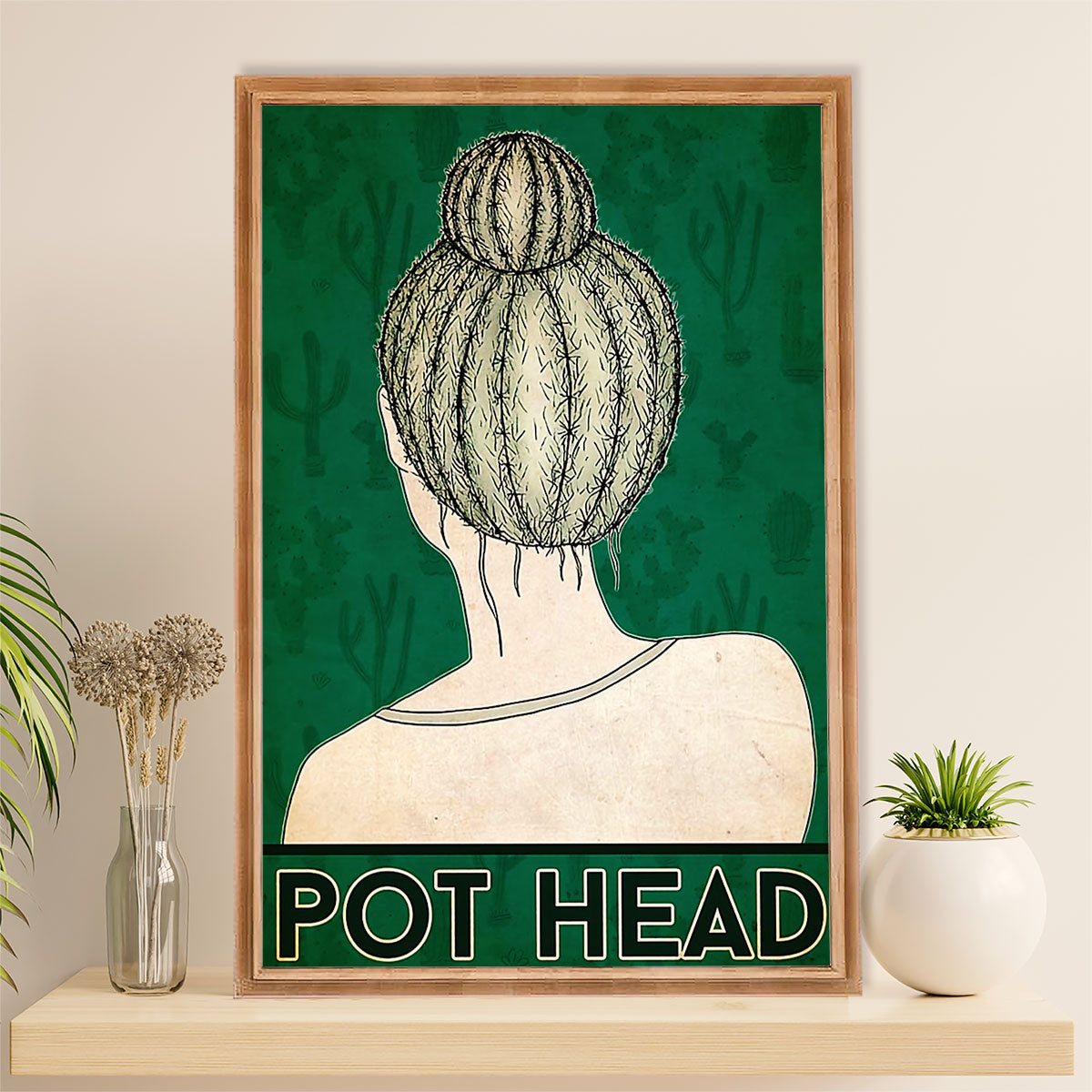 Gardening Poster Home Décor Wall Art | Funny Pot Head | Gift for Gardener, Plants Lover