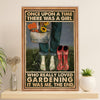 Gardening Poster Home Décor Wall Art | Girl Loved Gardening | Gift for Gardener, Plants Lover
