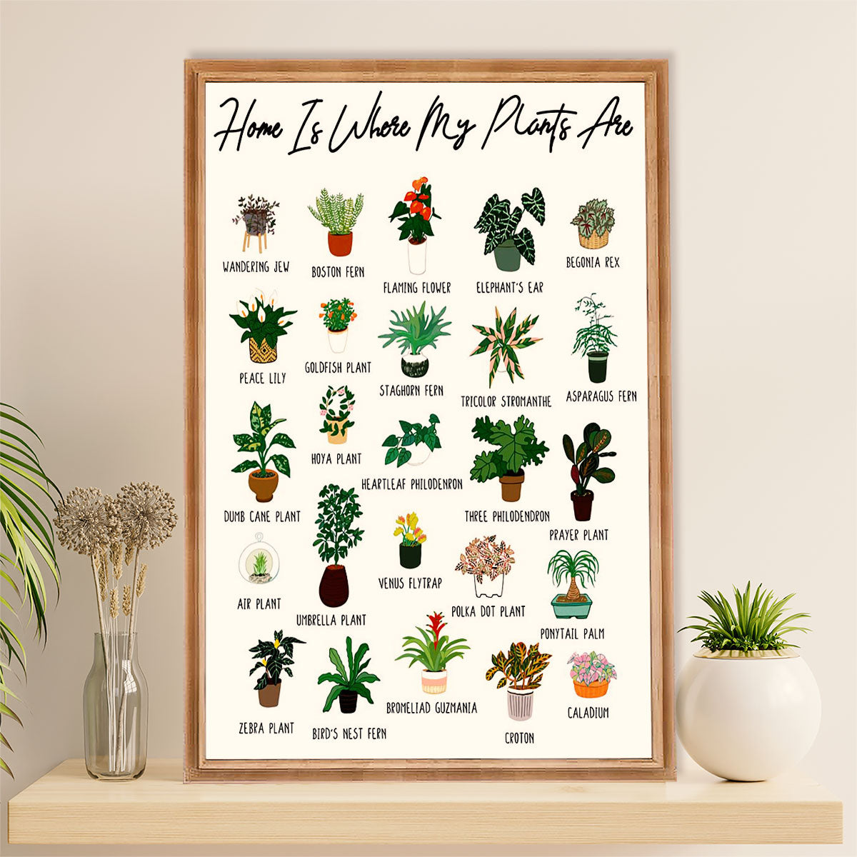 Gardening Poster Home Décor Wall Art | My Plants | Gift for Gardener, Plants Lover