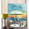 BEACH HOUSE DECOR TURTLE YOU AND ME WE GOT THIS Portrait Canvas & Poster Gift For Her Friend Birthday Gift Birthday Gift Family Gift Home Decor Wall Art