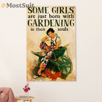 Gardening Poster Home Décor Wall Art | Girls Gardening | Gift for Gardener, Plants Lover