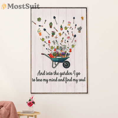 Gardening Poster Home Décor Wall Art | Find My Soul | Gift for Gardener, Plants Lover