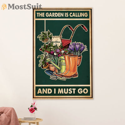 Gardening Poster Home Décor Wall Art | Garden Is Calling | Gift for Gardener, Plants Lover