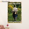 Gardening Poster Home Décor Wall Art | She Lived Happily | Gift for Gardener, Plants Lover