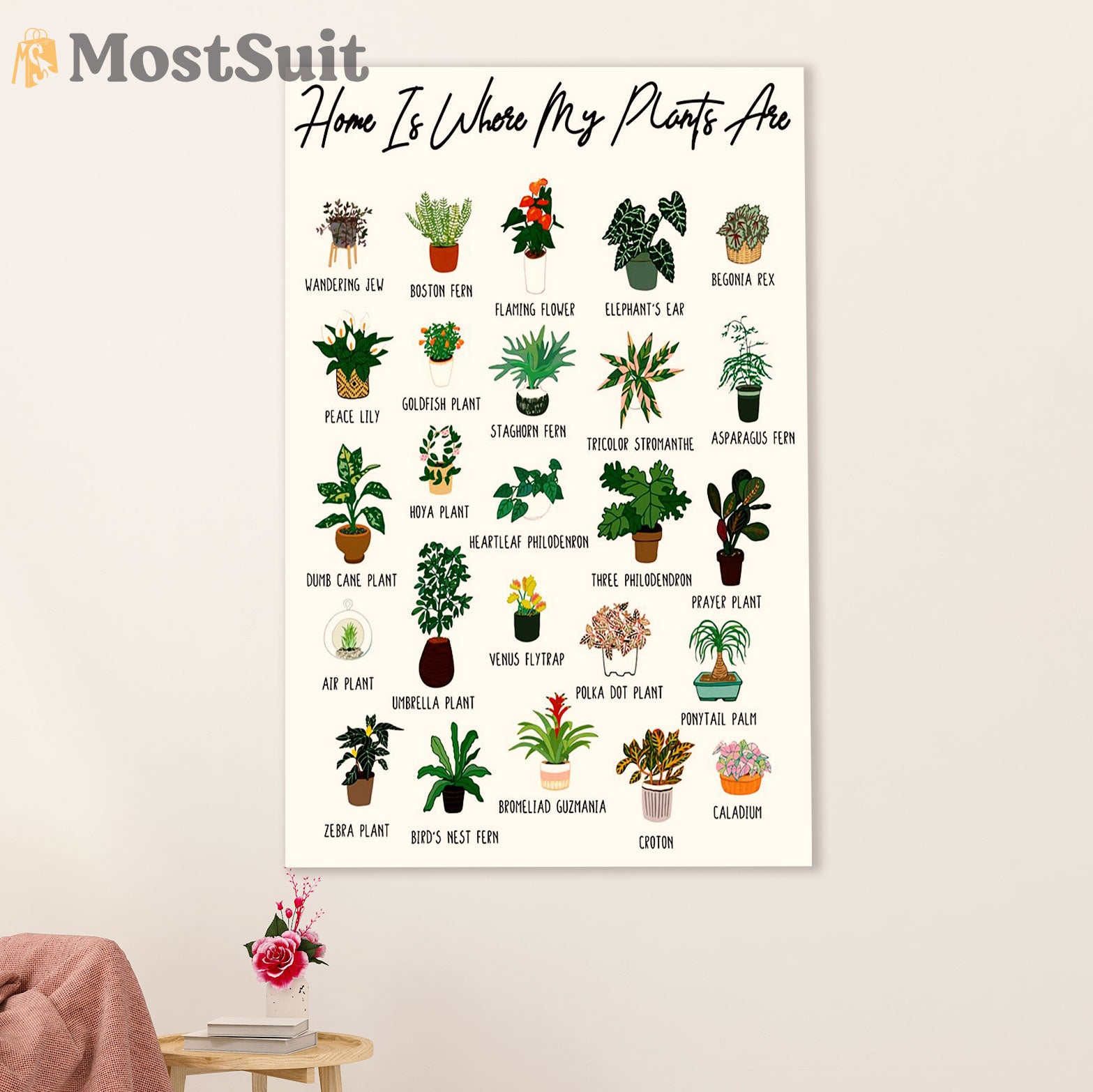 Gardening Poster Home Décor Wall Art | My Plants | Gift for Gardener, Plants Lover