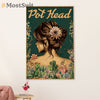 Gardening Poster Home Décor Wall Art | Girl Pot Head | Gift for Gardener, Plants Lover