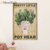 Gardening Poster Home Décor Wall Art | Pretty Little Pot Head | Gift for Gardener, Plants Lover