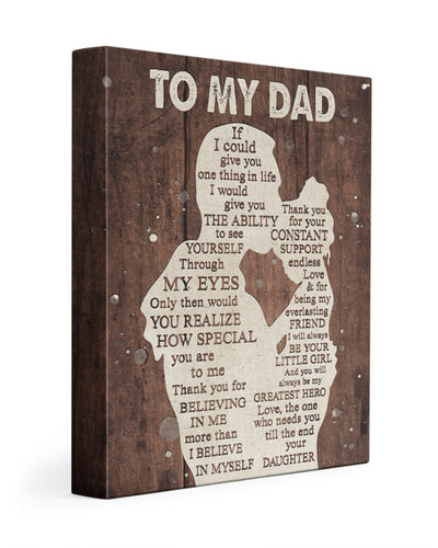 To My Dad How Special You Are To Me Portrait Poster & Canvas Gift For Dad From Daughter Family Gift Birthday Gift Home Decor Wall Art Visual Art