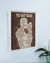 To My Dad How Special You Are To Me Portrait Poster & Canvas Gift For Dad From Daughter Family Gift Birthday Gift Home Decor Wall Art