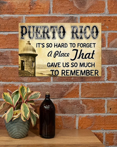 Puerto Rico It's So Hard To Forget A Place Landscape Canvas & Poster Gift For Puerto Rico Lovers Travel Lovers Friend Family Home Decor Wall Art