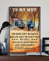 Drummer To My Wife You Are My Queen Forever Portrait Poster & Canvas Gift For Wife From Husband Home Decor Wall Art