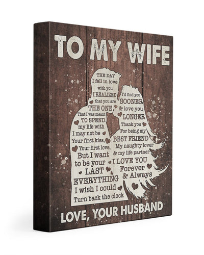 To My Wife The Day I Fell In Love Portrait Poster & Canvas Gift For Wife From Husband Birthday Gift Home Decor Wall Art Visual Art