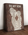 To My Son Carry You In My Heart Portrait Poster & Canvas Gift For Son From Mom Birthday Gift Home Decor Wall Art