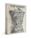 Lion To My Daughter I Believe In You Portrait Poster & Canvas Gift For Daughter From Dad Birthday Gift Home Decor Wall Art Visual Art