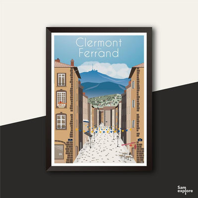 Clermont-Ferrand Portrait Poster Best Gift For Friends And Family Birthday Gift Warm Home Decor Wall Art