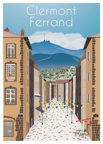 Clermont-Ferrand Portrait Poster Best Gift For Friends And Family Birthday Gift Warm Home Decor Wall Art Visual Art