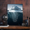 Success Iceberg Motivational High Quality Portrait Poster & Canvas Gift For Friend Family Gym And Home Decor Wall Art Visual Art