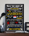 In This House We Love The Netherlands Portrait Poster & Canvas Gift For Friend Family Birthday Gift Home Decor Wall Art