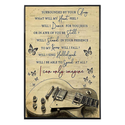 Poster Canvas Will I Be Able To Speak At All, Guitar Lover Poster Gift Decor Home Decor Wall Art Visual Art