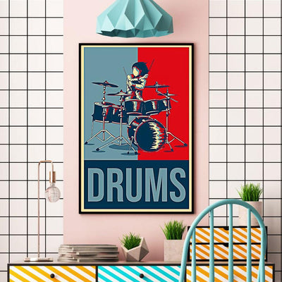 Poster Canvas Drummer Cool Drum Man Vertical Poster Gift Decor Home Decor Wall Art