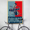 Poster Canvas Drummer Cool Drum Man Vertical Poster Gift Decor Home Decor Wall Art