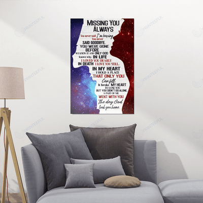 Galaxy - Missing You Always Memorial Potrait Poster & Canvas Gift For Friend Family Decor Home Decor Wall Art Visual Art