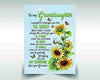 Sunflower canvas poster to my granddaughter