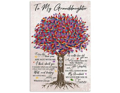 To My Granddaughter, From Grandma, Family Poster