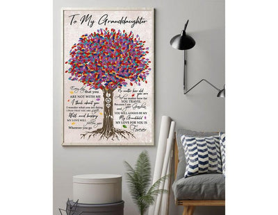 To My Granddaughter, From Grandma, Family Poster