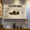 To My Dad Kayaking I Know It's Not Easy For A Man To Raise A Child Landscape Poster & Canvas Gift For Father Home Decor Wall Art Visual Art
