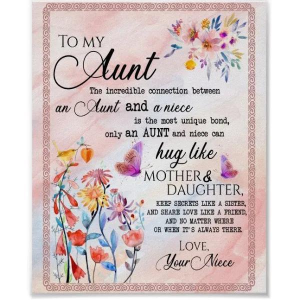 To My Aunt Gifts from Niece Nephew, Best Birthday Gifts Aunt Gifts with  Light | eBay